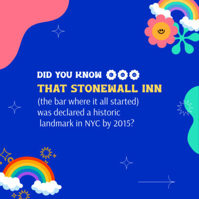 Instagram Post Maker for a History Carousel About Pride Month