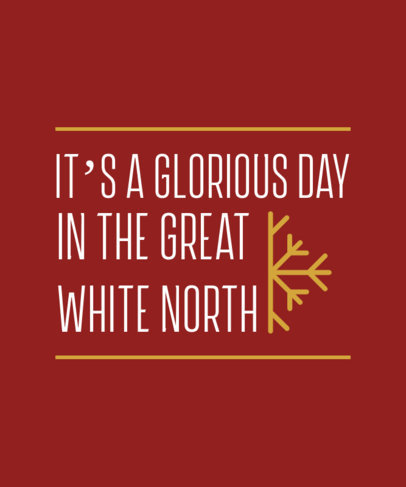 T-Shirt Design Generator with a Quote for Canada Day Featuring a Snowflake Icon 4626b