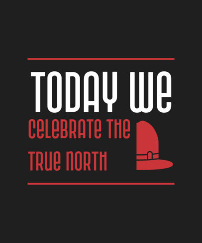 T-Shirt Design Creator Featuring a Stetson Hat Graphic for Canada Day 4626c