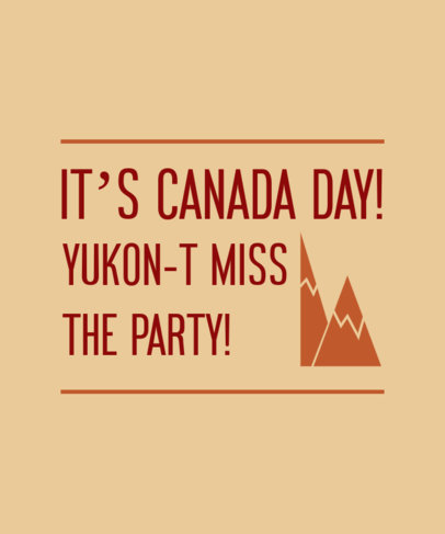 T-Shirt Design Generator for Canada Day Featuring an Abstract Mountain Graphic 4626f