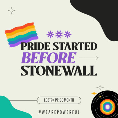 Instagram Post Generator with Modern Pride-Themed Sticker Graphics