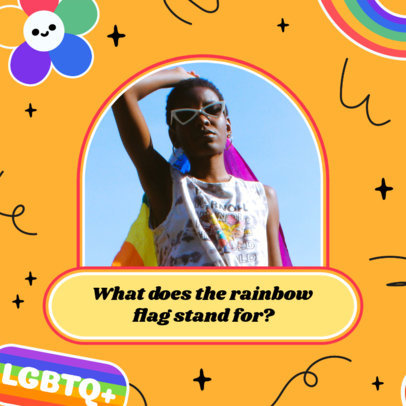 Instagram Post Design Generator to Share Information During LGBT History Month