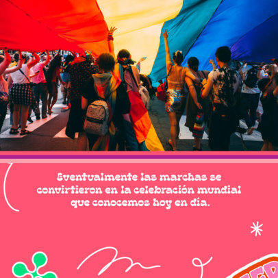 Instagram Post Design Maker for an LGBT History Month-Themed Carousel