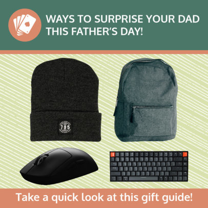 Instagram Post Template With a Father’s Day Theme and Gift Ideas 5127c