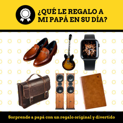 Father’s Day-Themed Instagram Post Maker Featuring a Gift Guide 5127d