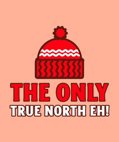 T-Shirt Design Template for Canada Day with a Beanie Graphic 4627a