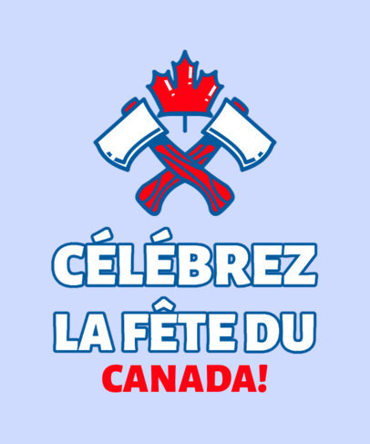 T-Shirt Design Maker with a French Quote for Canada Day 4627d