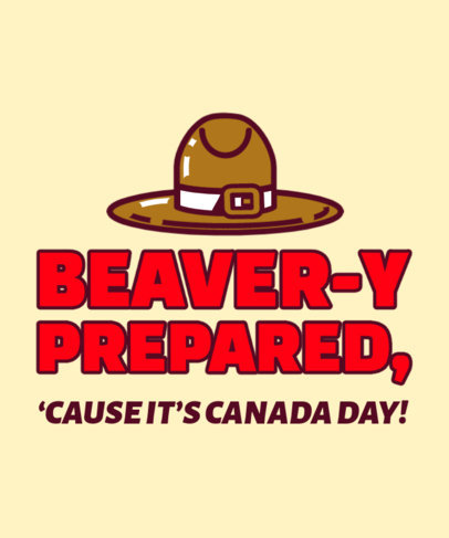 Canada Day-Themed T-Shirt Design Template with a Stetson Hat Graphic 4627e