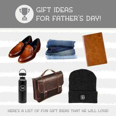 Instagram Post Creator Featuring Gift Ideas and a Father’s Day Theme 5127f
