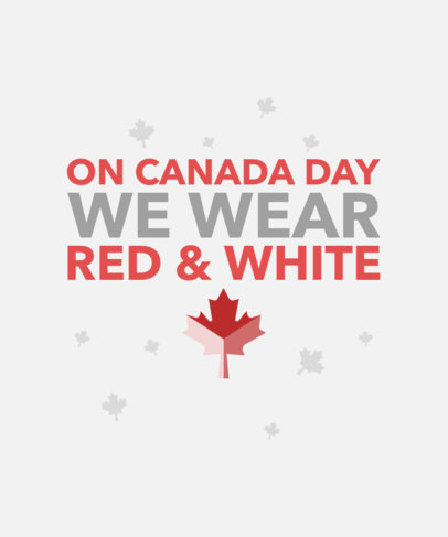 T-Shirt Design Maker with a Canada Day-Themed Quote 4625a