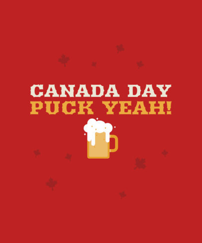 Canada Day-Themed T-Shirt Design Generator Featuring a Beer Graphic 4625c