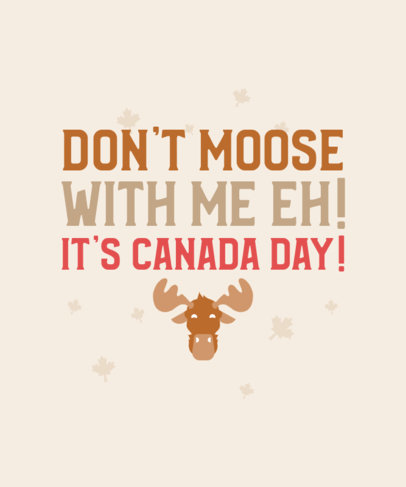 Canada Day-Themed T-Shirt Design Creator with a Moose Graphic