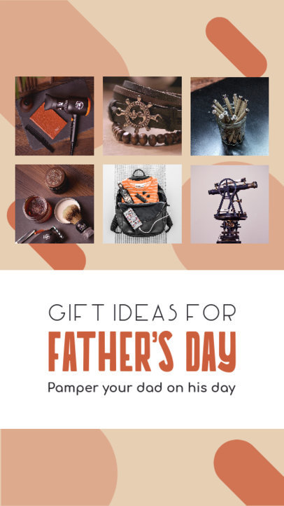Facebook Story Template With Gift Ideas for Father’s Day
