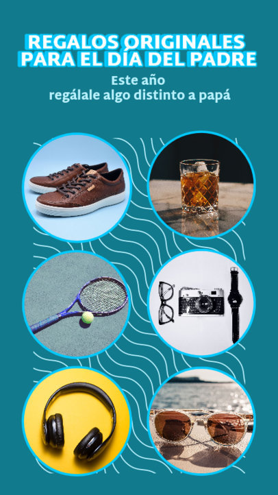 Father's Day-Themed Instagram Story Template with Ideas for Gifts