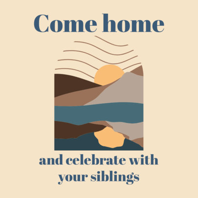 Instagram Post Generator for a Christian Celebration Featuring a Boho-Aesthetic Graphic