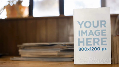 Book Standing on a Table Video With a Fan Behind It a14020