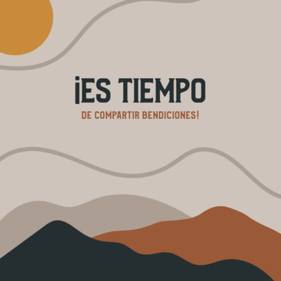 Instagram Post Generator Featuring a Boho Aesthetic with a Spanish Christian Quote 