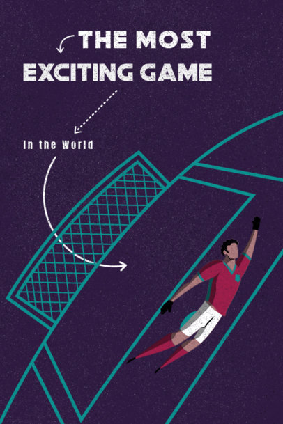 Soccer-Themed Poster Design Generator for Soccer Fans Featuring a Goalkeeper Illustration 5122f