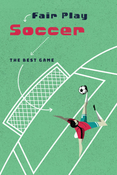 Poster Design Template for Soccer Enthusiasts Featuring a Retro Aesthetic 5122a