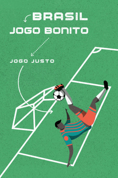 Poster Design Generator Featuring a Soccer Theme and Retro Fonts 5122b