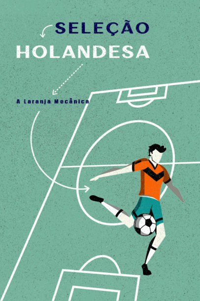 Retro Styled Poster Design Maker Featuring a Soccer Player Graphic 5122d