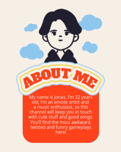 Twitch Info Panel Maker with Cute Youthful Avatar Graphics 5159-el1