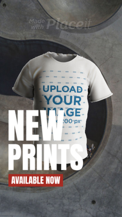 Video of a Spinning 3D T-Shirt for a POD Shop's New Prints