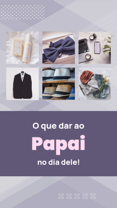 Facebook Story Template With an Abstract Background and Gift Ideas for Father’s Day