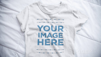 Round Neck Tee Video Spread Over a Bed