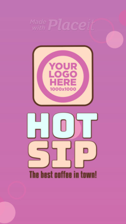 Illustrated Instagram Story Video Creator for a Coffee Shop 5218