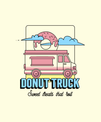 T-Shirt Design Maker Featuring Retro Food Truck Illustrations