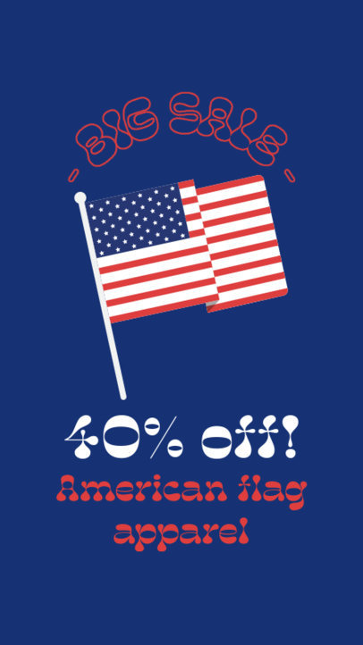 Instagram Story Design Maker Featuring 4th of July-Themed Sales