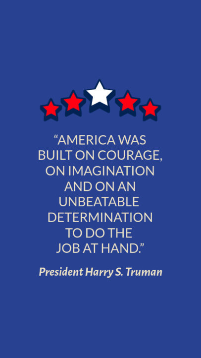 Quote Instagram Story Maker Featuring a 4th of July Theme
