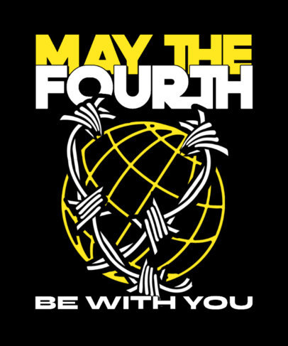 Star Wars-Inspired T-Shirt Design Maker with a May the Fourth Theme