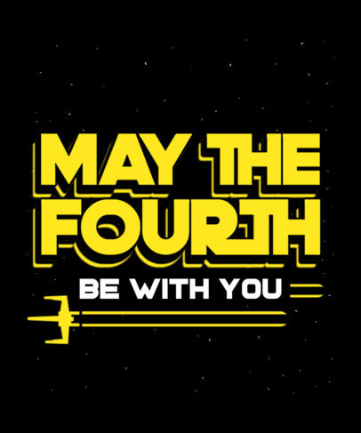 May the 4th T-Shirt Design Creator with an Inspired Star Wars Typeface
