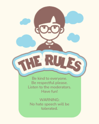 Kawaii Twitch Info Panel Creator for your Channel Rules 5159B-el1