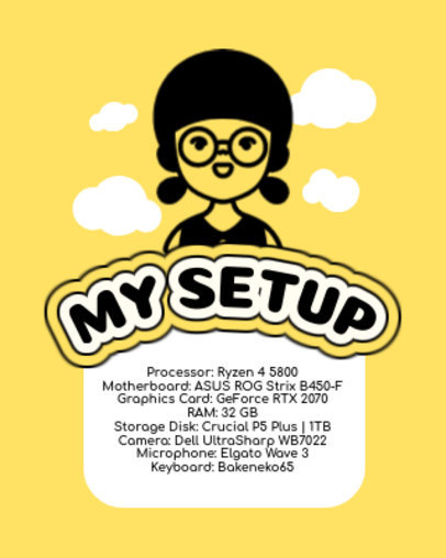 Avatar-Included Twitch Info Maker to Share Your Gaming Setup 5159D-el1