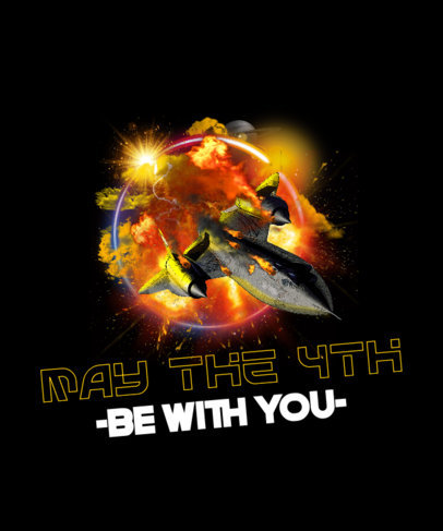 Illustrated T-Shirt Design Maker Featuring a Reference Inspired by Star Wars