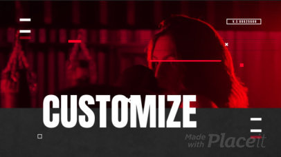 Glitch-Themed Slideshow Video Maker Featuring Geometrical Animations