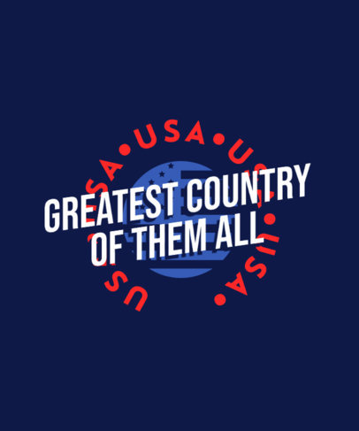 T-Shirt Design Generator Featuring a Quote for USA Independence Day