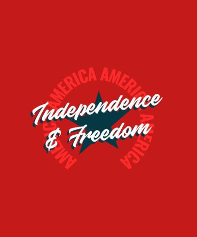 T-Shirt Design Generator with a Freedom Quote for Independence Day