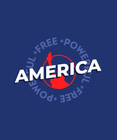 T-Shirt Design Maker with a Statue of Liberty Graphic for USA Independence Day 4639h