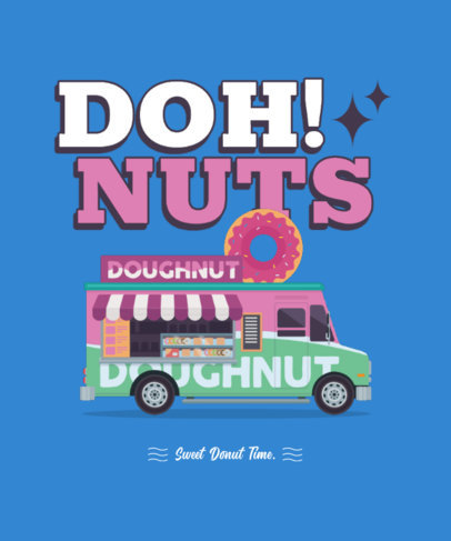 T-Shirt Design Creator for a Donut Food Truck Souvenir
