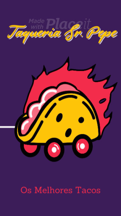 Cartoonish Instagram Story Video Creator for a Taco Restaurant Featuring Cool Animations 5227