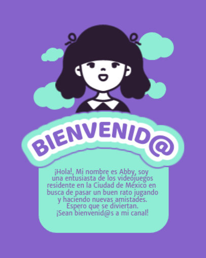 Twitch Info Panel Generator with a Kawaii Avatar for a Gamer Girl 5159C-el1