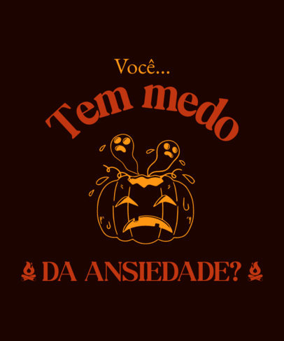 T-Shirt Design Maker with an Anxiety Quote Inspired by Are You Afraid of the Dark