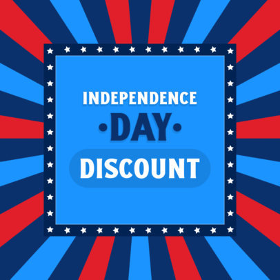Instagram Post Template for a Special Discount on Independence Day