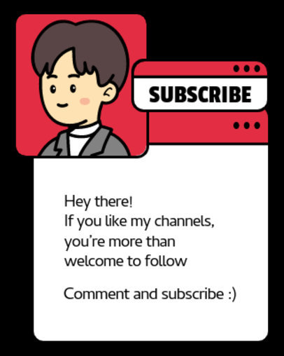 Twitch Panel Generator with a Cartoonish Avatar Graphic 5155c-el1