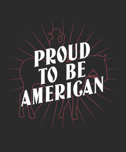T-Shirt Design Generator Featuring a Pride Quote for USA Independence Day