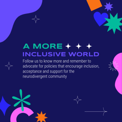 Instagram Post Creator to Get Acceptance for the Neurodiverse Community with a Carousel